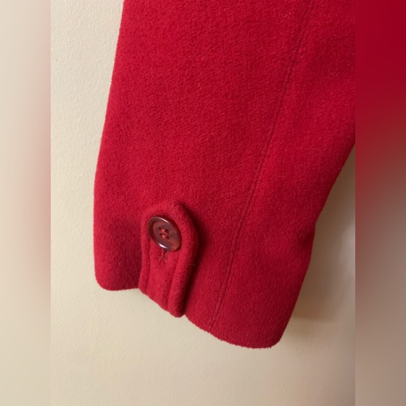 Rothschild Girls Red Wool Trench Coat Jacket Size 16 - GORGEOUS - Picture 5 of 12